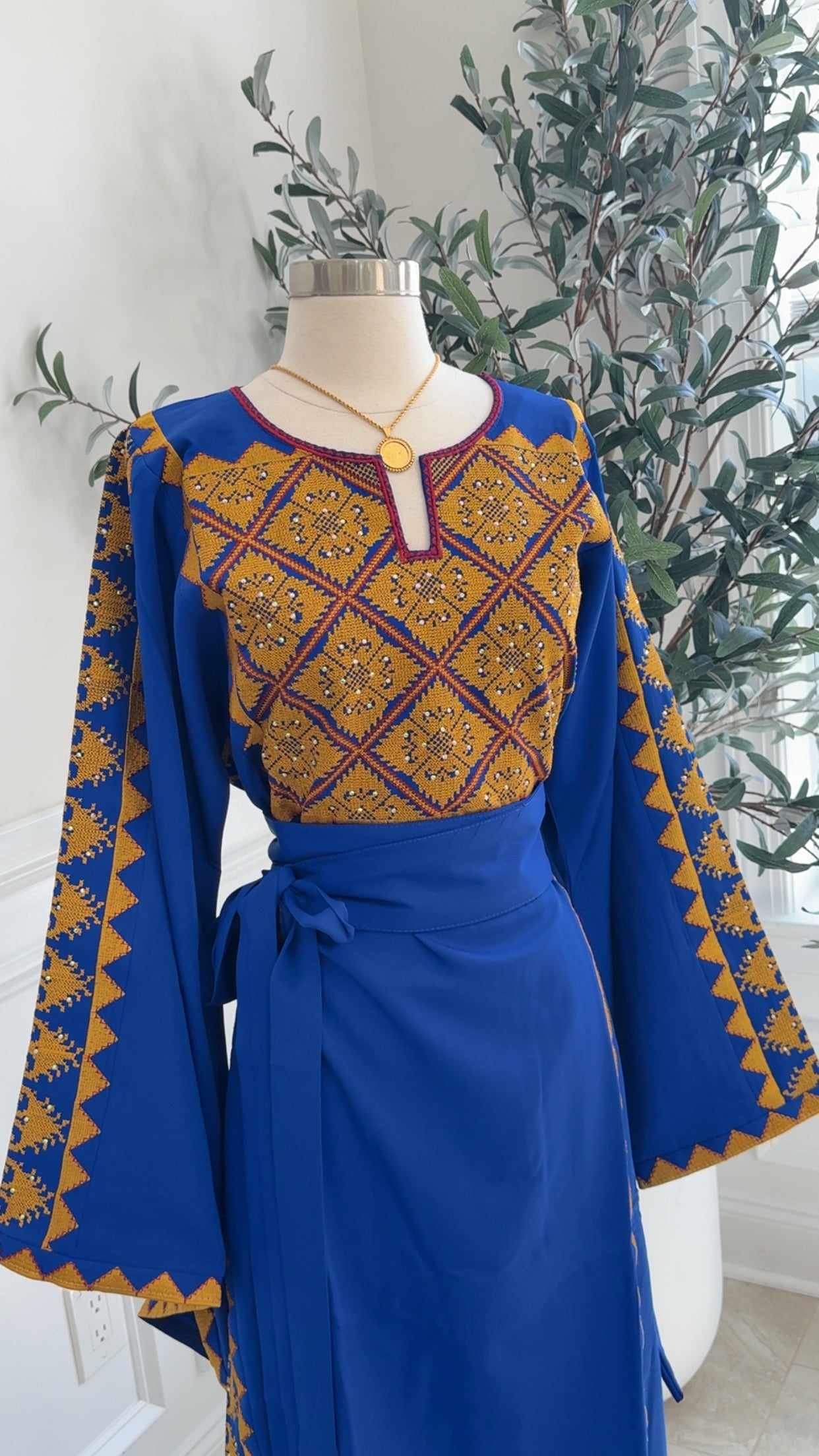 New Blue Tatreez dress