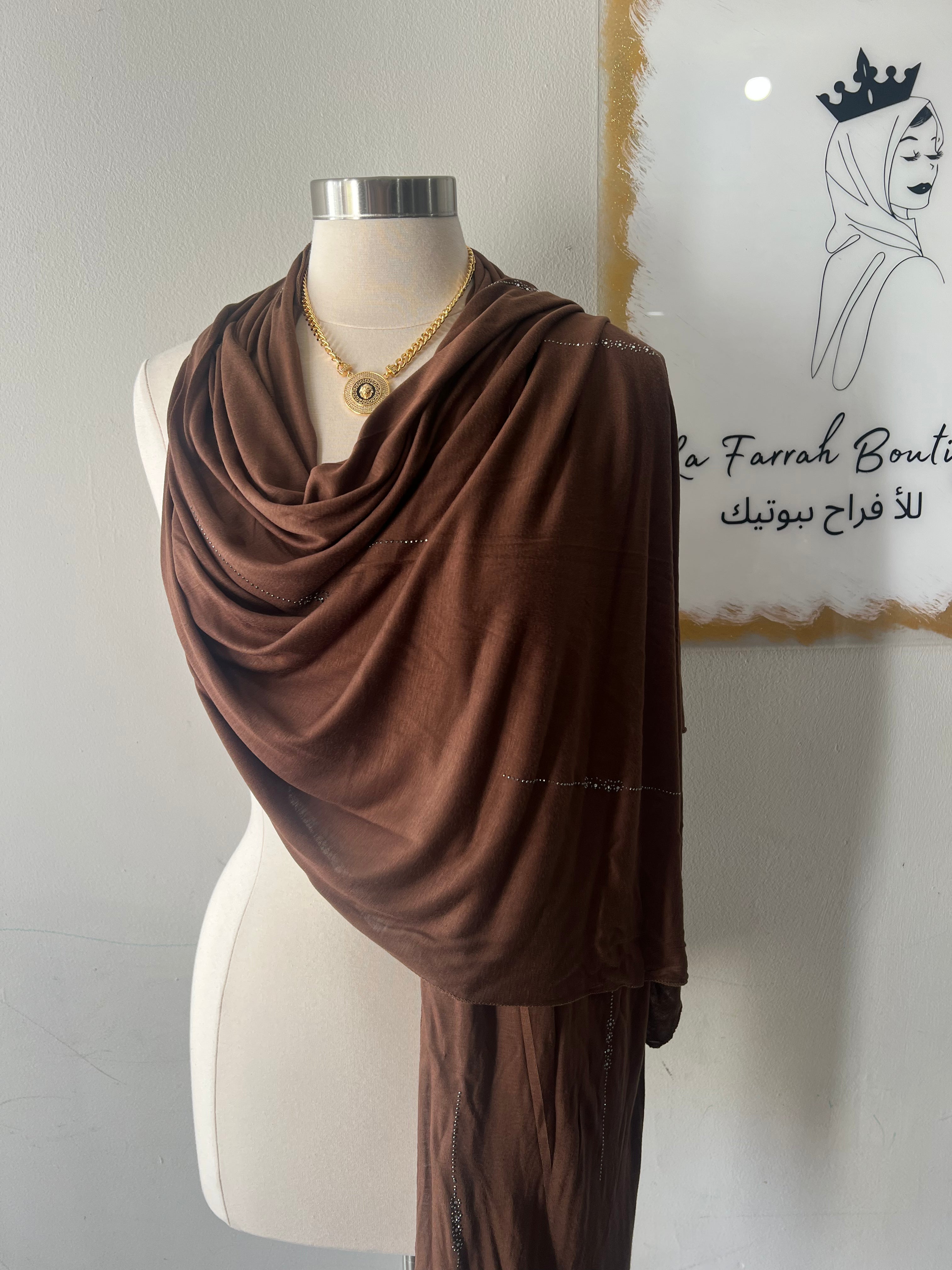 Mocha Brown Kuwaiti Hijab