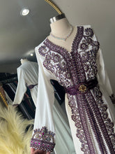 Load image into Gallery viewer, White &amp; Purple Kaftan Sale
